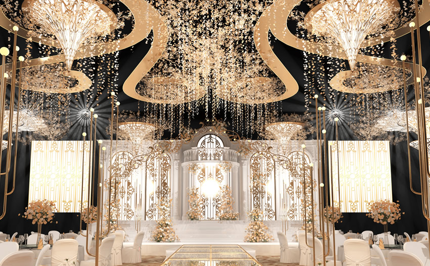 阿克苏花木兰喜事汇金色大厅效果展示